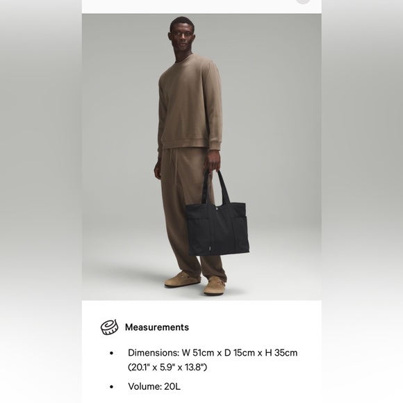 Lululemon Daily Multi-Pocket Tote Bag 20L Black - Picture 9 of 9